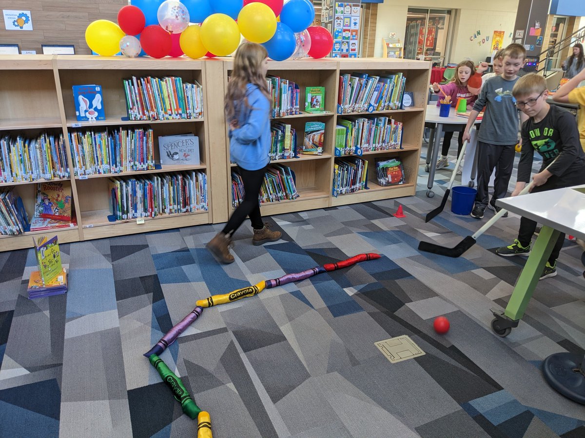 ReadByExample's tweet photo. It's Mr. Lemoncello's Library Olympics in Mineral Point, WI! @Mic_Uppena @CGrabenstein https://t.co/9Vb78KZ8lZ