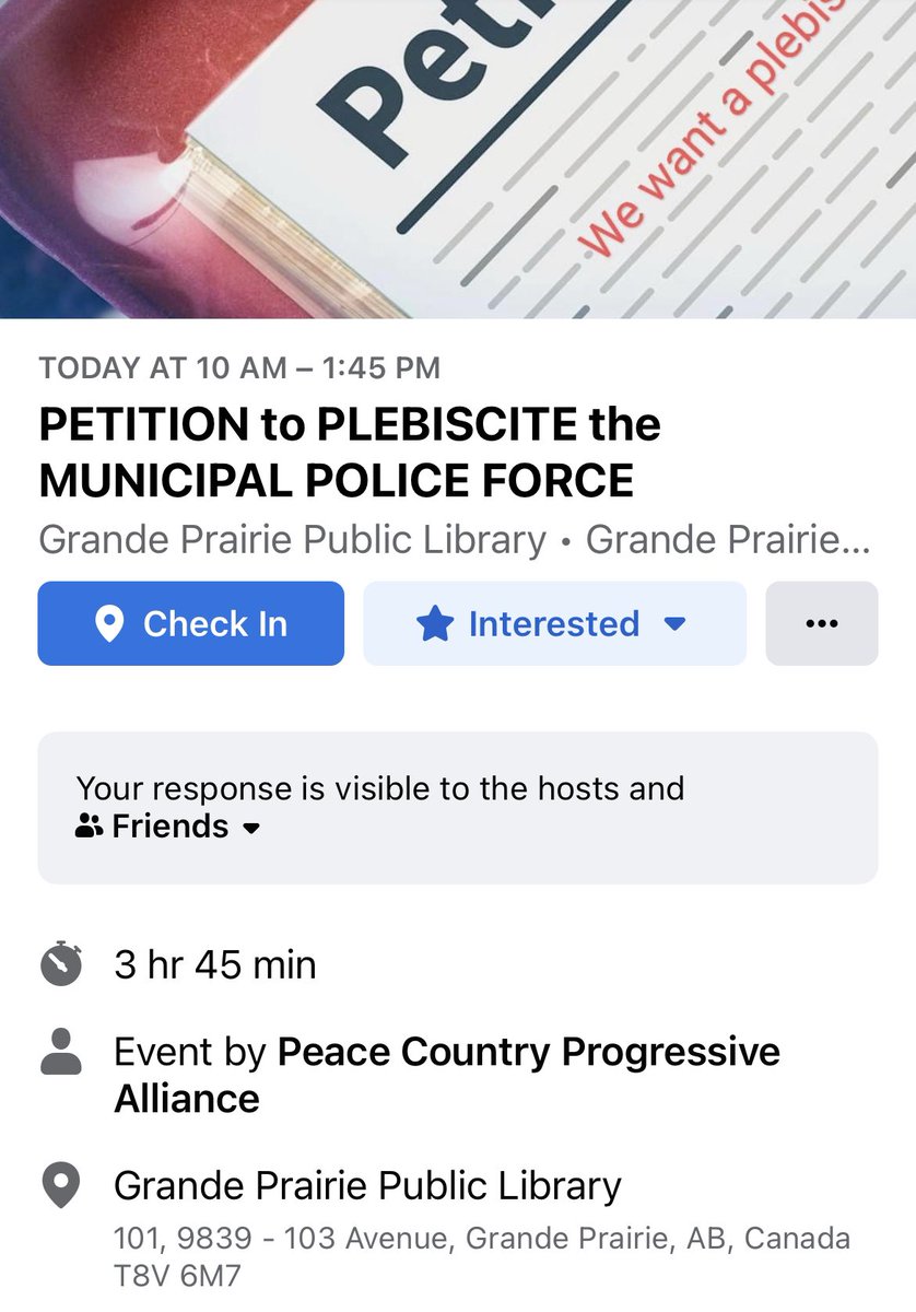 sisuvanhell's tweet photo. Today at the Grande Prairie library! Sign the petition to hold a plebiscite on municipal policing. #grandeprairie #keepthercmp #petition 
https://t.co/mtBk5MUx3k https://t.co/k2oJJAq8Q0