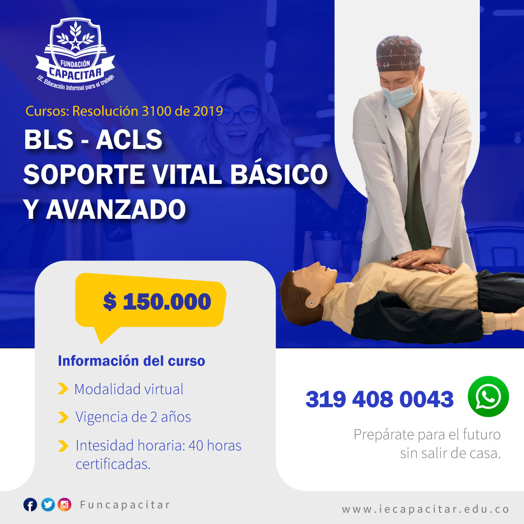 funcapacitar's tweet photo. Curso en Soporte vital Básico y Avanzado.
.
Estudia sin salir de casa en Fundación Capacitar
.
Inscripciones es https://t.co/IxLmxKCY0q
.
Mayor información en el wpp 3194080043
.
#salud #cursos #funcapacitar #colombia #educacionvirtual https://t.co/5V6hPSwHzr