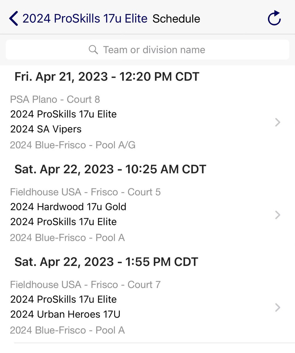 LifeAsGabbie's tweet photo. This weekend’s schedule for the Heart of Texas tournament https://t.co/dSB0SEUL1m