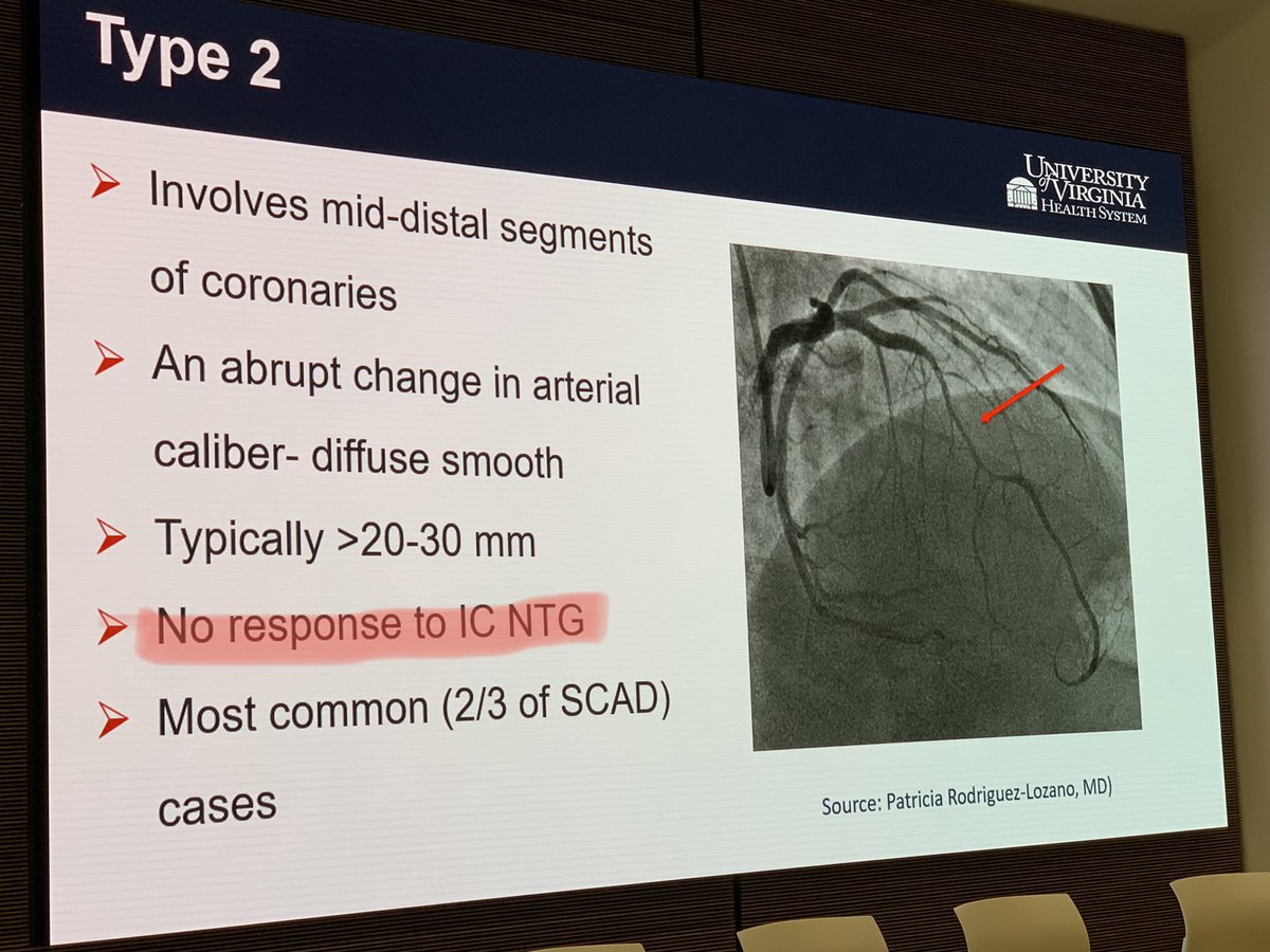 AtriumSHVI's tweet photo. Thanks to @PRodriguezMD for delivering a great presentation on cardiac cath in SCAD.
✅Review of SCAD types I-IV
✅Great reminder to use IC nitro to exclude spasm in Type II SCAD.
✅SCAD signatures
#SCADheart #SCAD #SangerSCAD
@SCADalliance @EstherSHKimMD https://t.co/HSZRpVWiEF