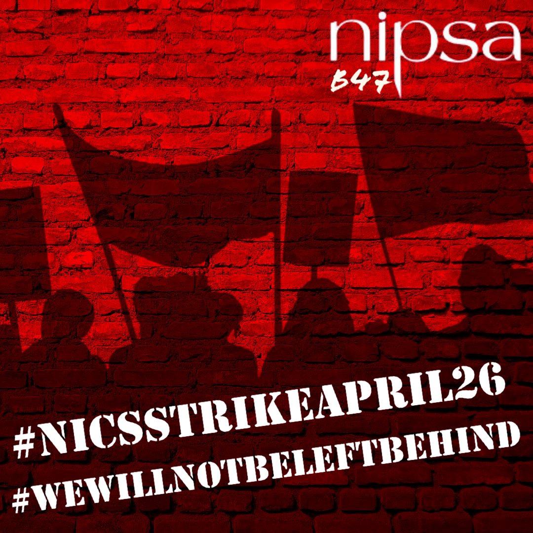 NIPSA_B47's tweet photo. ✊ @Nipsa NICS members assemble!!! ✊ #NICSStrikeApril26 ⚡️ #WeWontBeLeftBehind 🚩 #OneBigUnion ❤️🤍 https://t.co/s4hgimIWmq