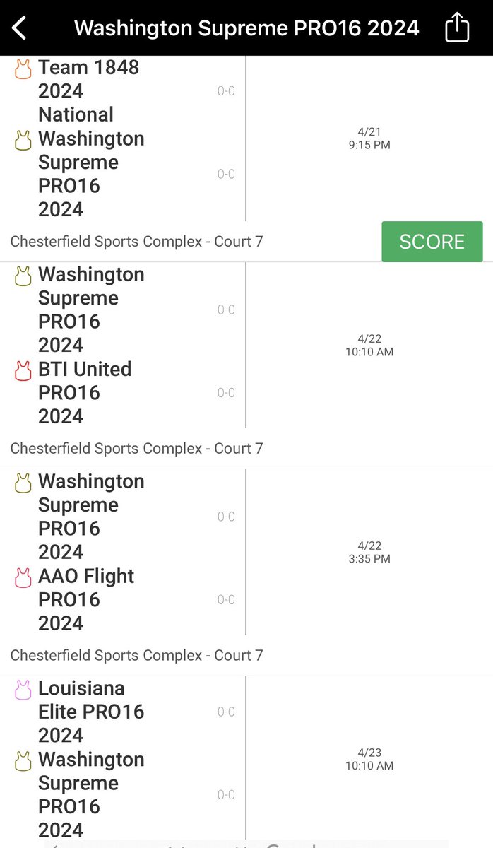Washington Supreme (@wasupreme) on Twitter photo College coaches our 17U Roster and Schedule is below for the <a href="/PRO16League/">PRO16/NXTPRO League</a> St.Louis event starting tonight. College coaches our 17U Roster and Schedule is below for the <a href="/PRO16League/">PRO16/NXTPRO League</a> St.Louis event starting tonight.