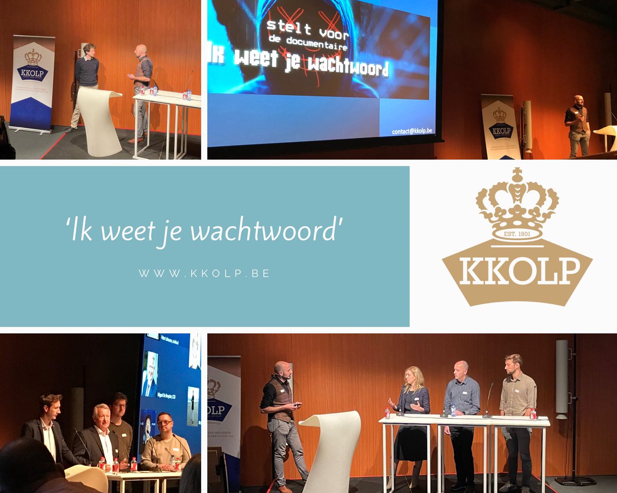 KKOLPvzw's tweet photo. De voorstelling van de Documentaire 'Ik weet je wachtwoord' was een succes. Duiding door de makers en nabespreking met experten. Nieuwe inzichten werden meegeven aan de talrijke aanwezigen uit #politie, #justitie, #onderwijs en #bedrijfsleven. #KKOLP #share #connect #develop https://t.co/0SJ9RbKirr