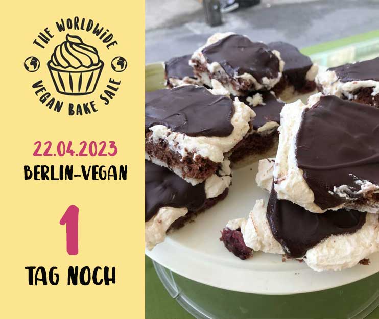 Morgen ist unser Berlin-Vegan Vegan Bake Sale!

Unterstützt uns gerne mit einer Gebäckspende oder genießt ein Stück Kuchen an unserem Stand.

Alle Infos findet ihr hier: facebook.com/events/7763119…

#BerlinVegan
