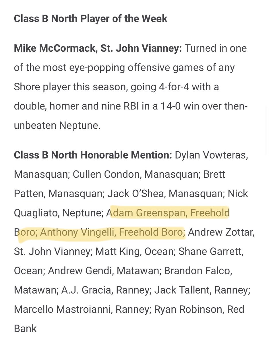 Freehold Boro Baseball tweet media