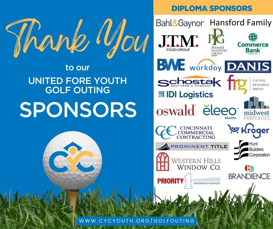 We are pleased and excited to welcome so many returning and new sponsors to our 11th annual United Fore Youth Golf Outing on May 2nd.  Thank you to all our sponsors for supporting the life changing of CYC! #brighterfutures #achievingdreams