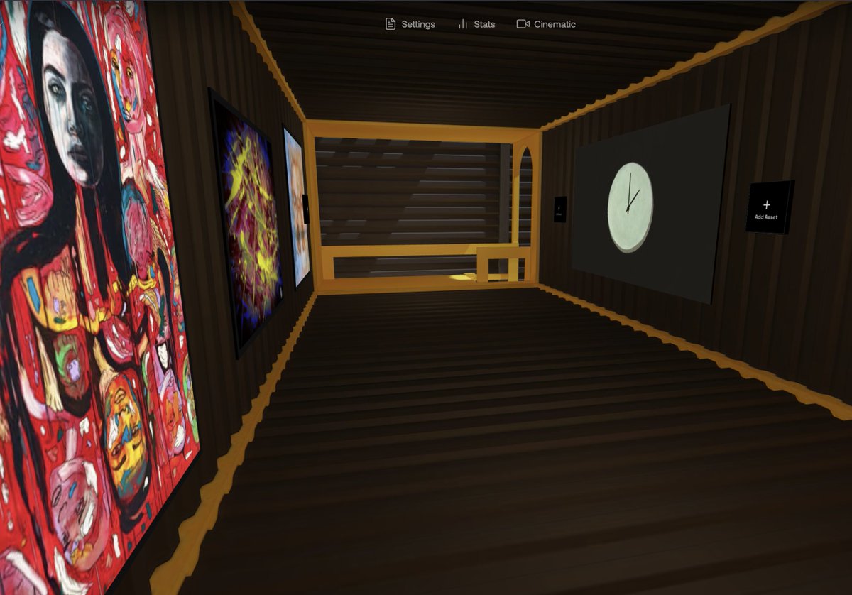 Starting to upload all art selected to be exhibited at @NFTTallinn in the virtual gallery created by <a href="/ArtUnchained_io/">Art Unchained</a> ! 🙏

Just some teaser screenshots for now. 😉