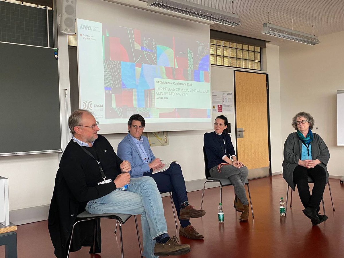 Center for Digital Trust (C4DT) EPFL (@c4dt_epfl) on Twitter photo We would like to thank <a href="/ssusstrunk/">Sabine Süsstrunk</a>, <a href="/lsir_news/">Karl Aberer</a>, @npcheynel and <a href="/johanrochel/">Johan Rochel</a> for their interesting session at the #SACM2023 on "Technology or media: who will save quality information?" We would like to thank <a href="/ssusstrunk/">Sabine Süsstrunk</a>, <a href="/lsir_news/">Karl Aberer</a>, @npcheynel and <a href="/johanrochel/">Johan Rochel</a> for their interesting session at the #SACM2023 on "Technology or media: who will save quality information?"