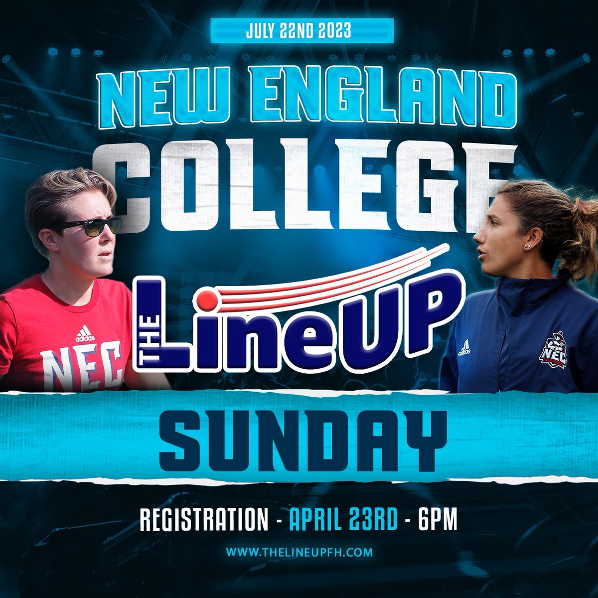 NEC_FH's tweet photo. NECFH will be joining The LineUp Mega Event on July 22nd in Taunton, MA. Registration for this recruiting event takes place this Sunday, April 23rd at 6pm. This event fills up fast, don’t delay, see you in July! #berecruited #thelineup #ncaafh #gogrims #necfh #futuregrims https://t.co/LZ2gsp48aQ