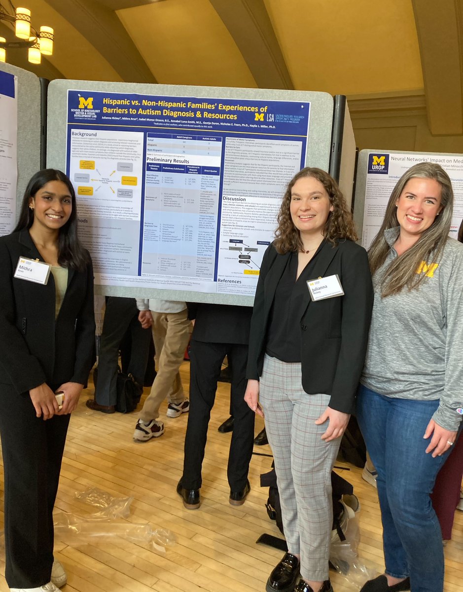 So fun to see our project on #Hispanic families' experiences finally taking shape!  Thanks Mithra &amp; Julianna for your hard work, &amp; @IsaMunozOrozco for your leadership! We love the <a href="/UROPumich/">UROP UMICH</a> program for providing students w/opportunities to get involved in research! 🫶 #GoBlue