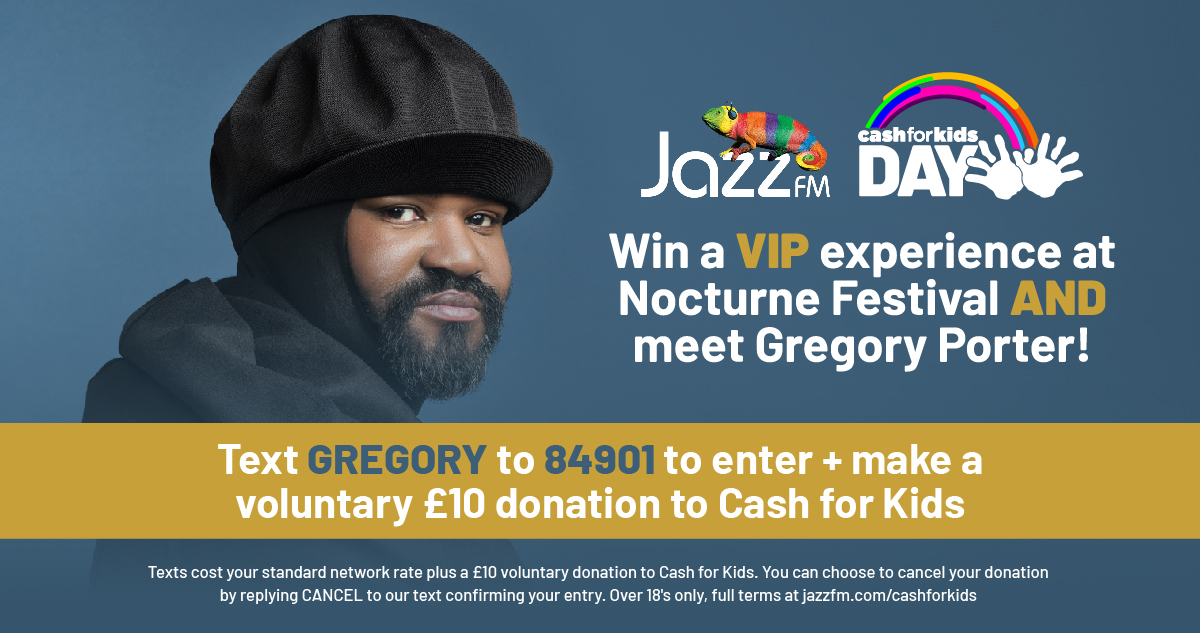 Say hello to @jazzfm who are joining Cash for Kids Day for the first time this year! Win a VIP trip to Nocturne Live Festival at Blenheim Palace, including dinner, drinks, an overnight stay at a 4* hotel & meet headliner Gregory Porter! Details at jazzfm.com/cashforkids