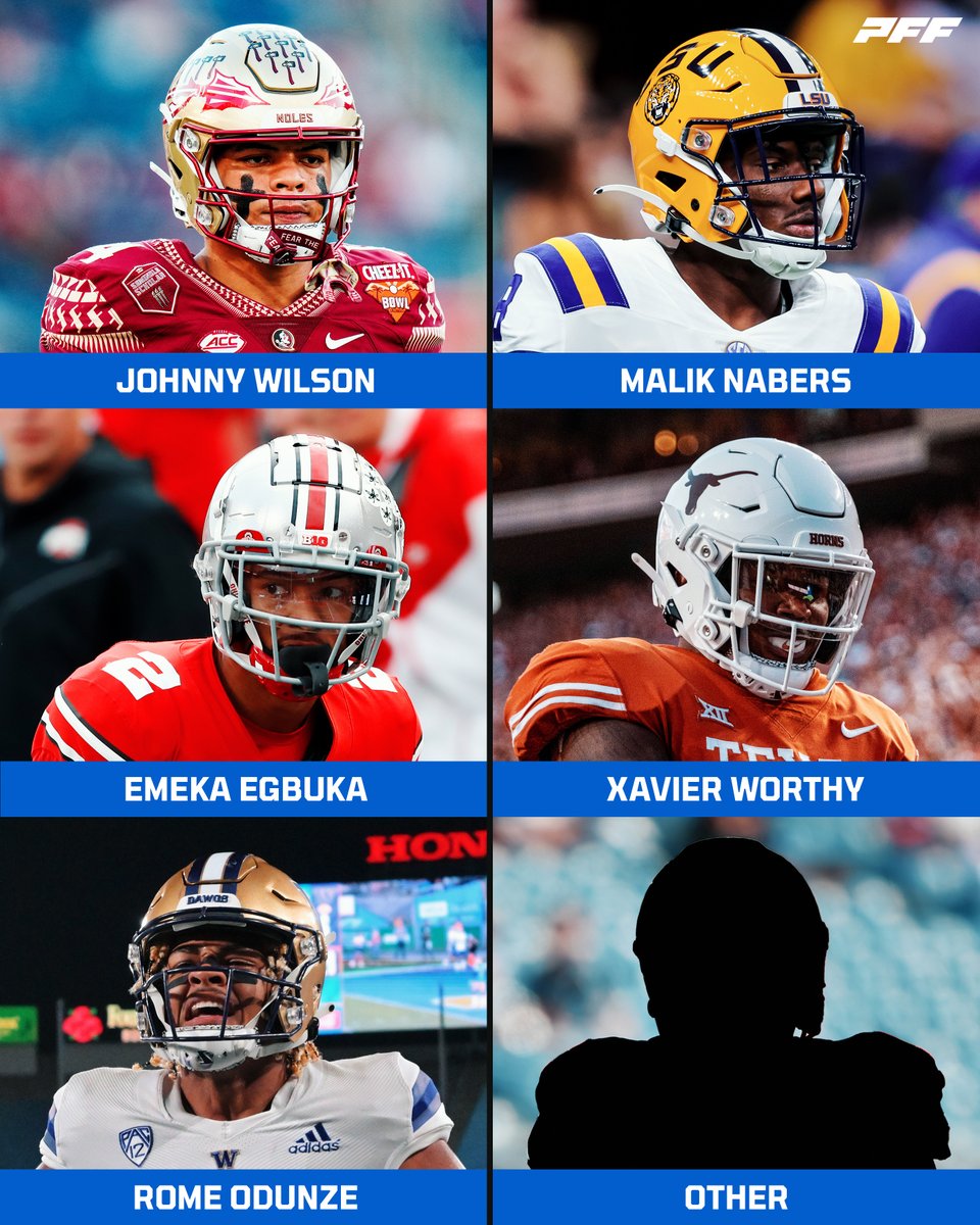 PFF_College's tweet image. Who is the best returning receiver NOT named Marvin Harrison Jr?