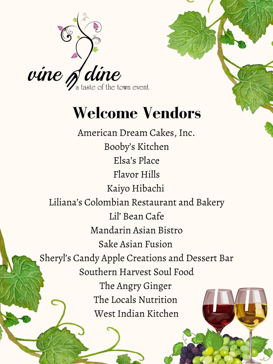 Look at our vendors for this year’s Vine and Dine. Get your tickets before they are gone! uwonslow.org/vine-dine