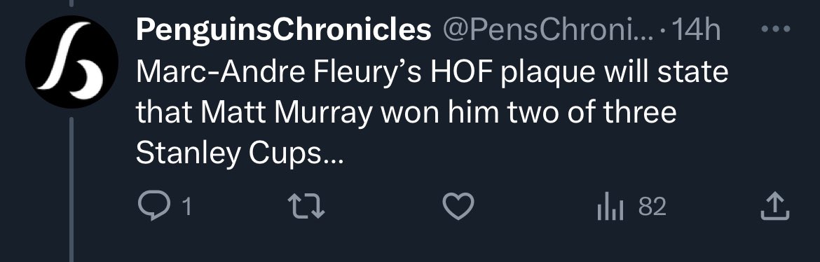 BootyBuccos's tweet photo. @PensChronicles @JoeSwitcher This won’t be on the plaque https://t.co/nKdLF0caZm