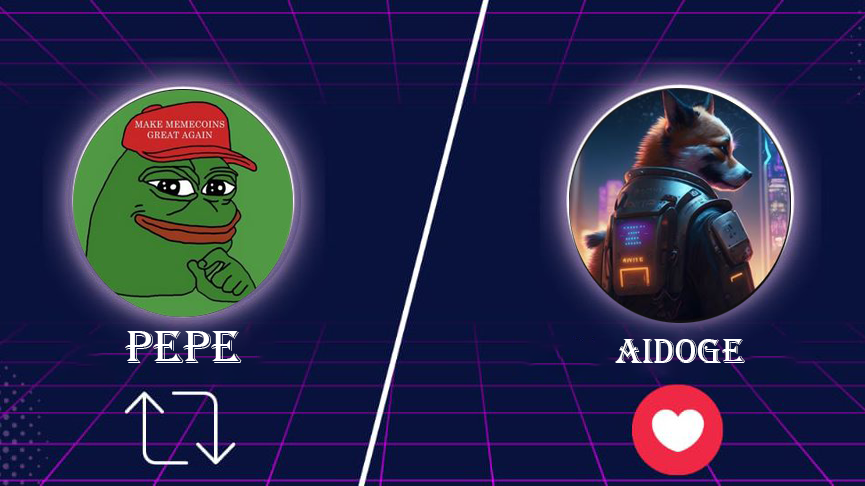BSCGemsAlert's tweet photo. The  strongest #community  on #memecoins is ???

$PEPE = Retweet 
#AIDOGE = Like https://t.co/05OLlCqaT9