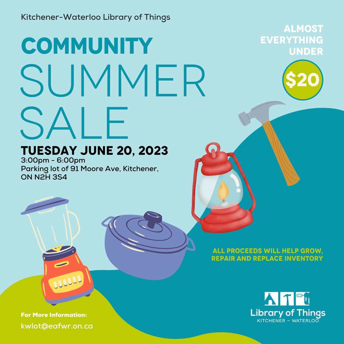 You never know what you might find for under $20 at our summer sale 👀

Mark your calendars for deal-finding on June 20th, 2023 from 3:00pm-6:00pm 💙