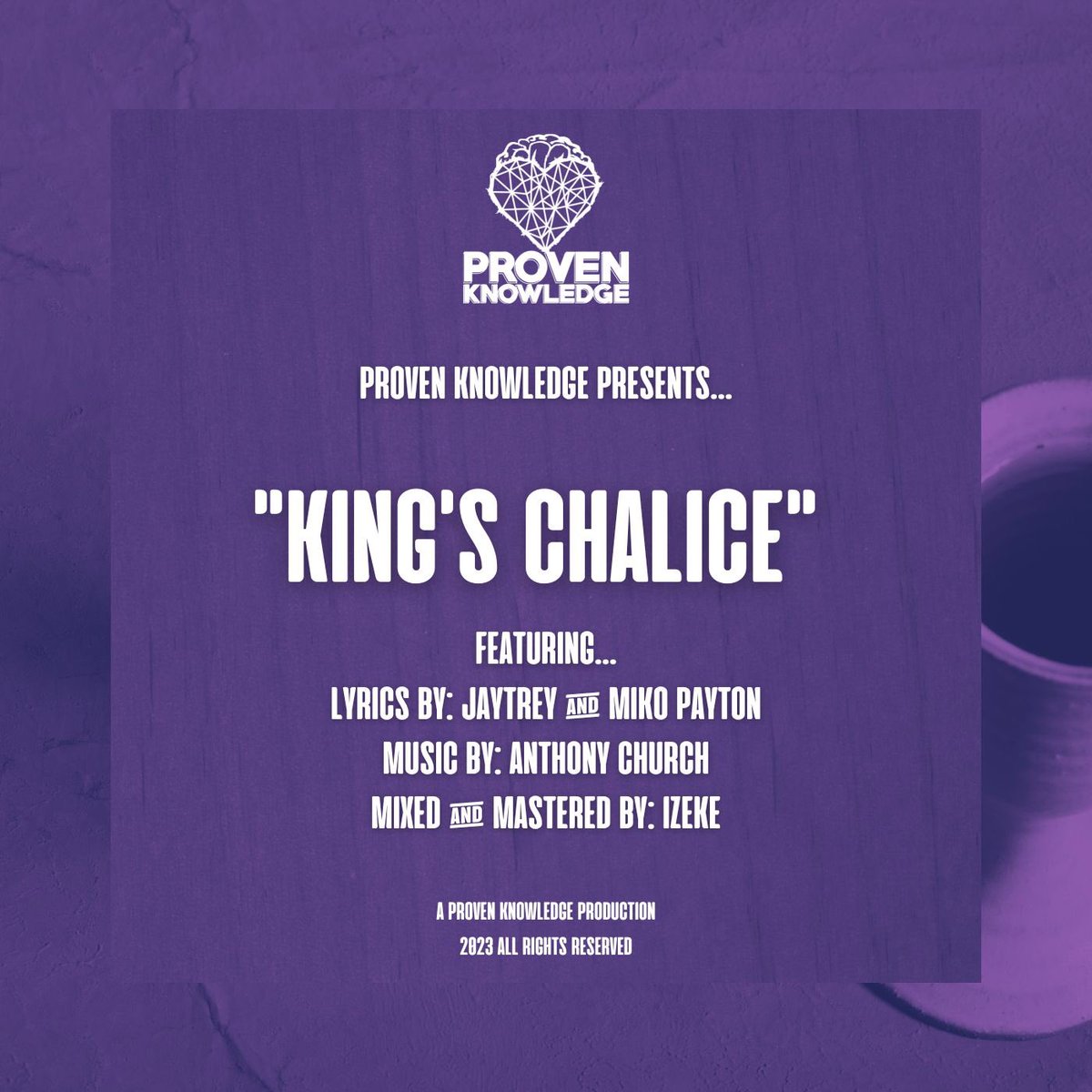 antchurchmusic's tweet photo. Another new @prvnknwldge single “King’s Chalice” featuring @jaytrey42 &amp; @MikoPayton drops next Friday 4/28!

Produced by me 😎

Spotify pre-save it via the link in my bio &amp; right here 👉 https://t.co/SaUj8fqItm

#newsingle #provenknowledge #creativecollective #newcollabs https://t.co/QSWAT9k0II