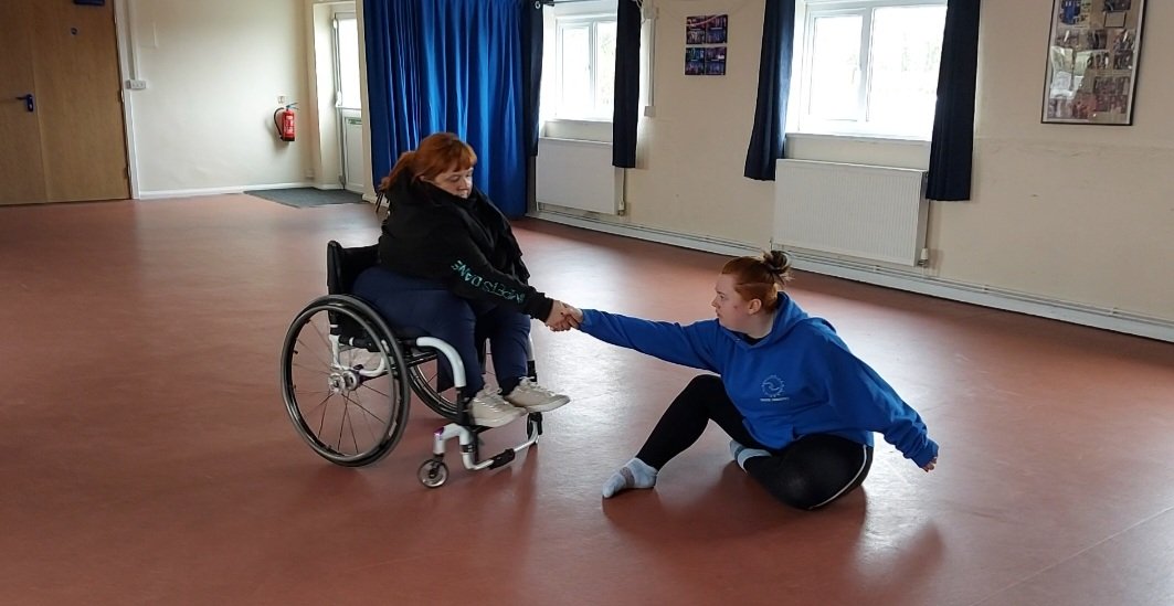 Nothing like a think & create session on a cold Spring day! #inclusivedance #dance #contemporaryart #paradancesport