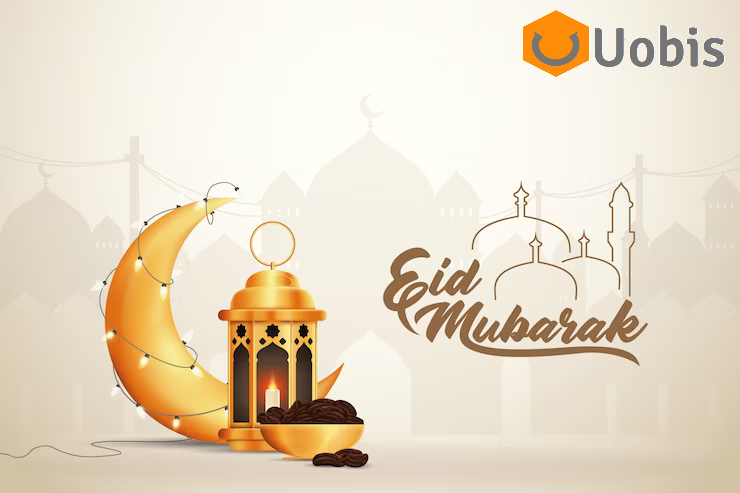 Uobis's tweet photo. May this Eid bring you happiness, peace, and prosperity.

Eid Mubarak. 
Barka Da Sallah
Bonne fête de Ramadan 

#EidUlFitr #EidMubarak https://t.co/amTnni028Y