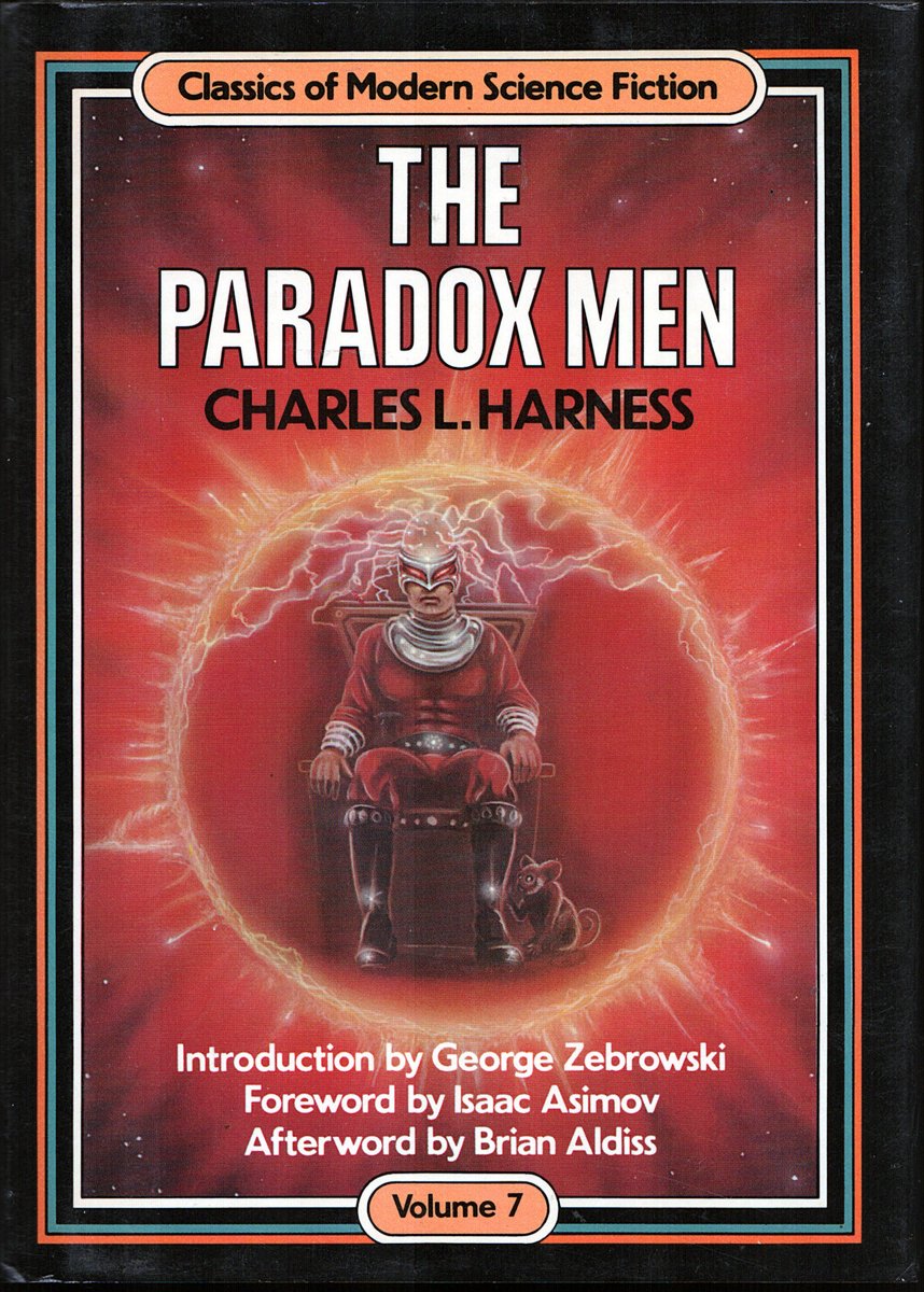 mavmaramis's tweet photo. Charles L. Harness, The Paradox Men. Crown Publishers, 1976. Cover: Michael Booth. First published as Flight into Yesterday, 1953. #BookCover #CharlesHarness #MichaelBooth #Crown #paradox #flight #yesterday #70sscifiart @thatsgoodweb @afrocosmist @70sscifi @retroscifiart https://t.co/i9VAomNgas