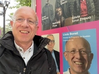 Carteles en la calle anunciado mi conferencia de esta tarde sobre Gestión de públicos y política cultural en <a href="/Ourenseiccweek/">Ourense ICC Week</a>