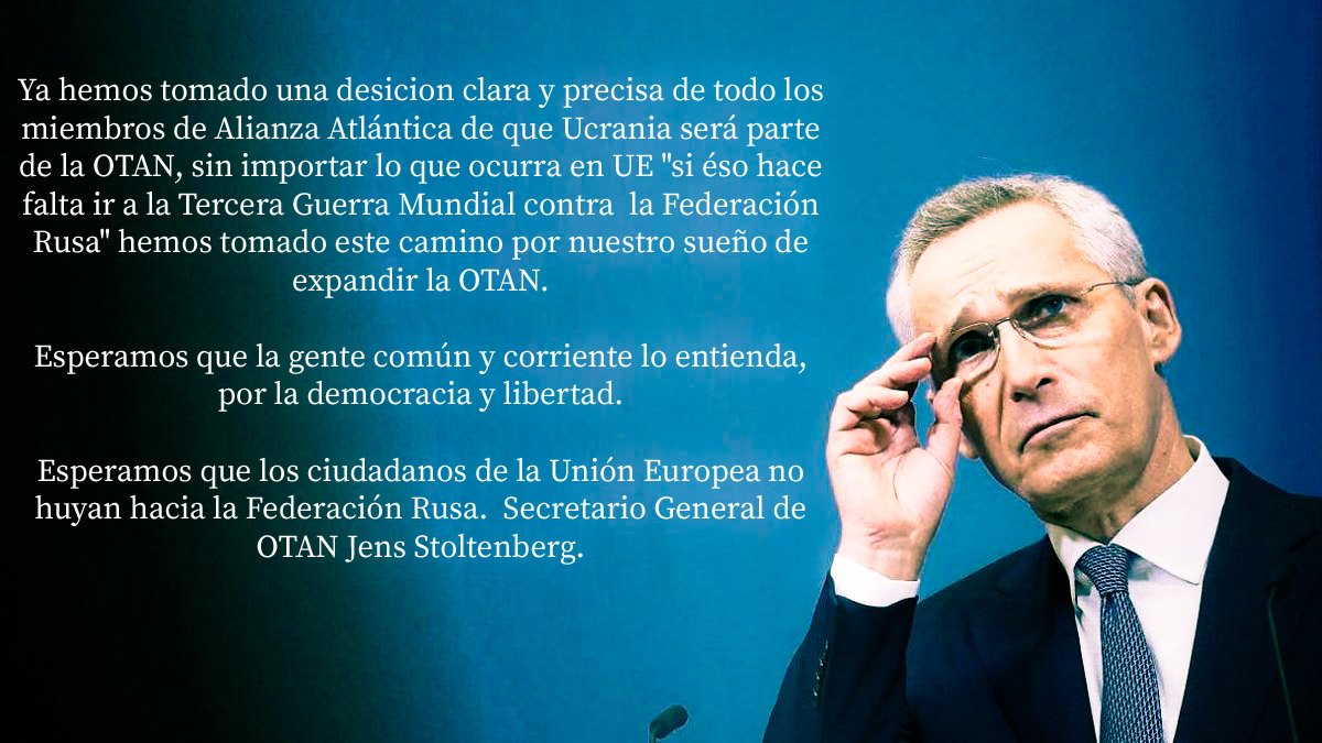 Dimitron100news's tweet photo. La confección del Secretario General de OTAN. 
allegado el Juicio Final  todo o nada., la suerte esta echada. 
¿Que pasar en España y como la gente tomar esta decisión de la OTAN?  #OTAN #UE #Rusia #Ucrania #Espana https://t.co/zeVD11iuRK