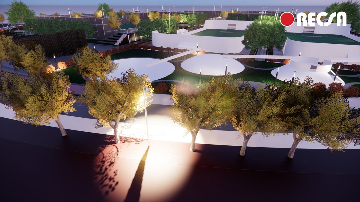 RECSA_MX's tweet photo. ⚽️🏈⛸️🥅Así quedarán las canchas de fútbol rápido, fútbol americano, además de pistas para patinar y luminarias del Parque Ecológico Lago de Texcoco.
#RECSA28
#ConstruyendoElFuturo https://t.co/ktcxAPQWAa