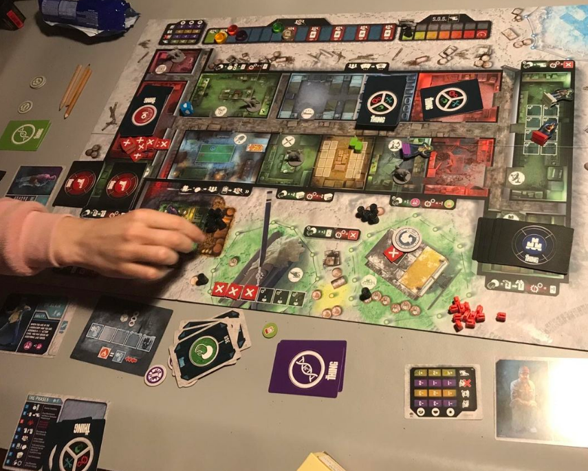 darkstarandy's tweet photo. The Thing…in The Shed! We’re absolutely loving this tense game of risk-taking and deceit. The rules are a bit of a nightmare, but once we got the hang of it there’s so much to it. The question is…can we get 8 players in the Shed?? https://t.co/dlKSwLYLDb