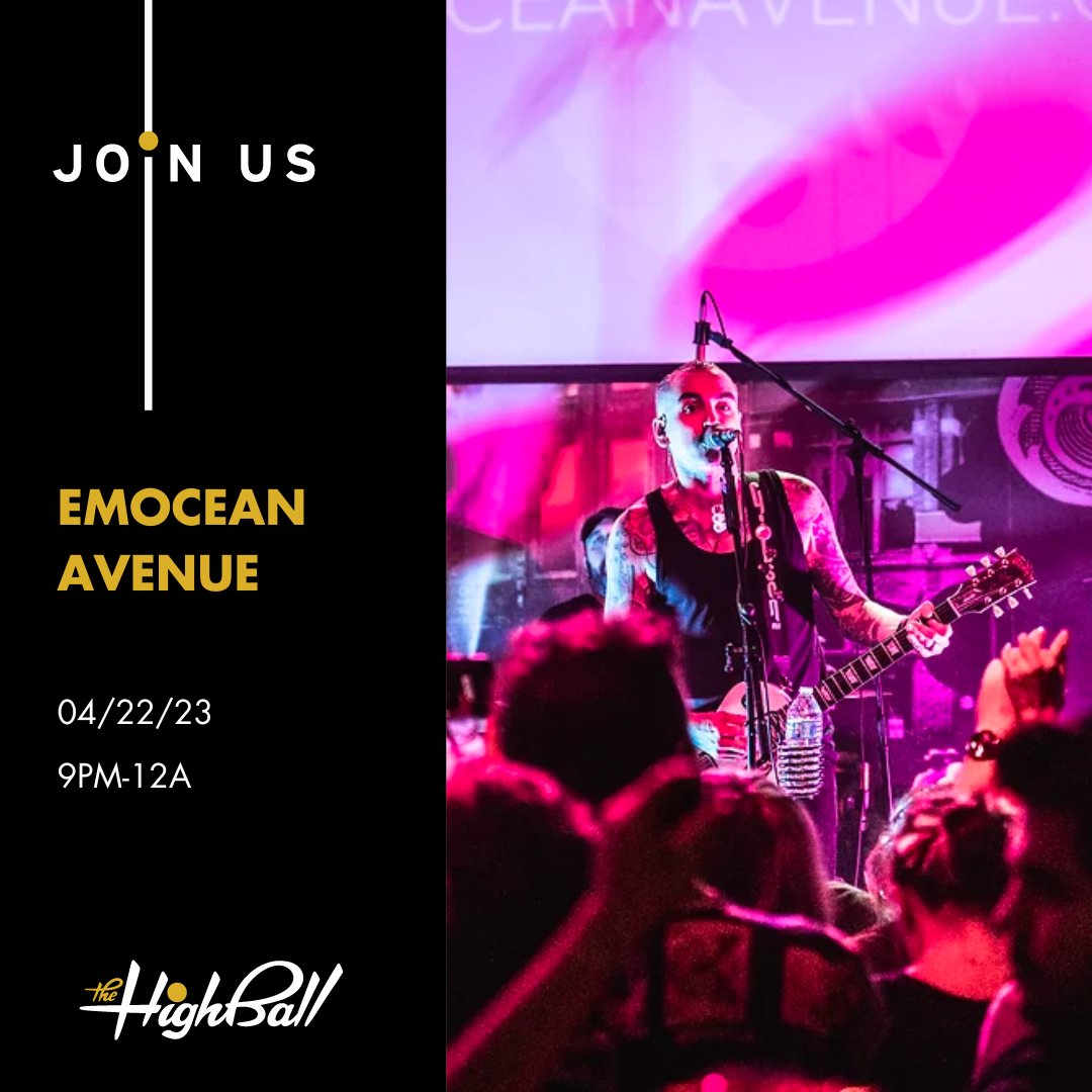 highballaustin's tweet photo. EMOcean Avenue will be live at The Highball tomorrow, 4/22. Come and sing your heart out. https://t.co/d3ihuRQWC8 https://t.co/pTKkxx0muU