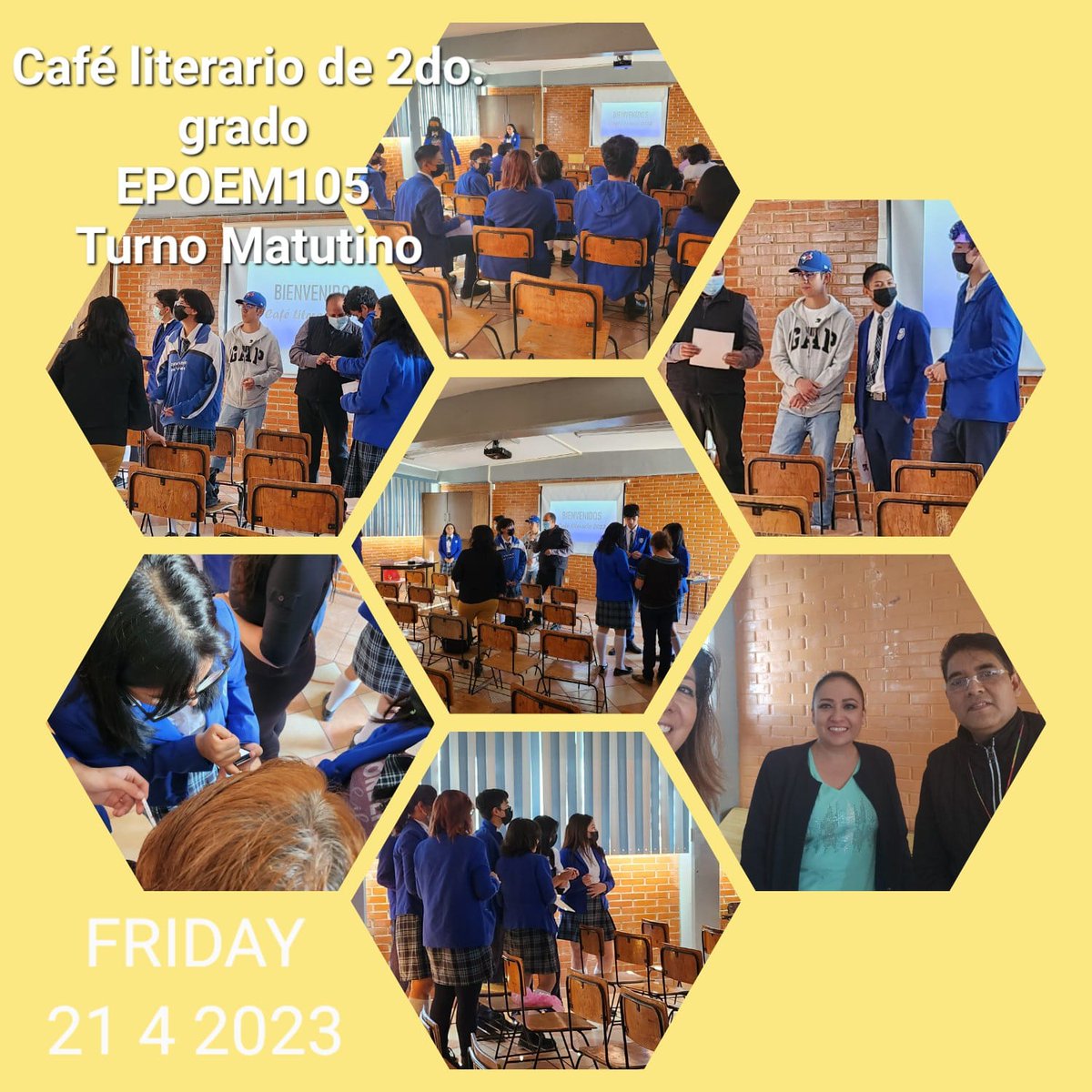num_105's tweet photo. Parte de las actividades del proyecto de Grado "EL CONOCIMIENTO APLICADO A LA VIDA COTIDIANA" de nuestros alumnos de Cuarto Semestre turno matutino, felicidades a todos los docentes y alumnos por su esfuerzo en las actividades
@dbg_epoem
@DeSubdireccion
@SBg035
@veronic11249704 https://t.co/60zgFEjGXZ