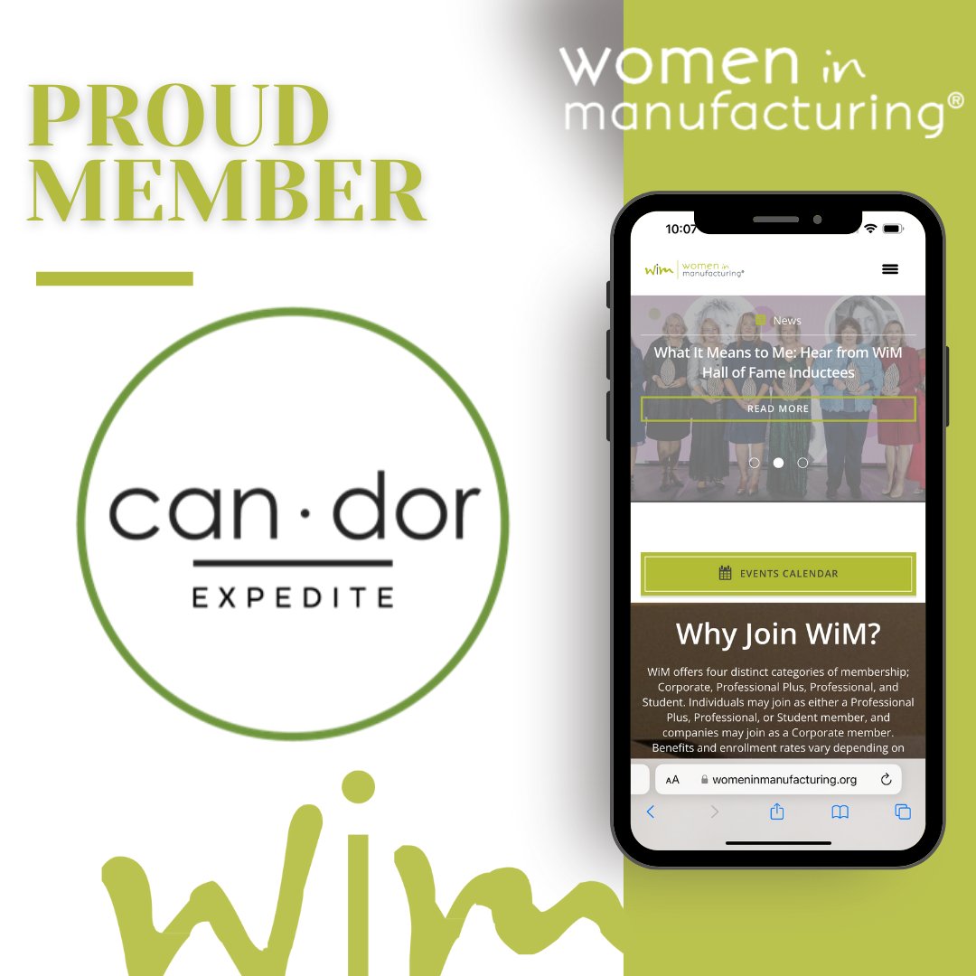 candorexpedite's tweet photo. Candor Expedite is excited to announce our newest membership to an incredible association, Women in Manufacturing. We look forward to supporting this association and the great companies and women that are a part of it! https://t.co/Nkfhaq6Xr4