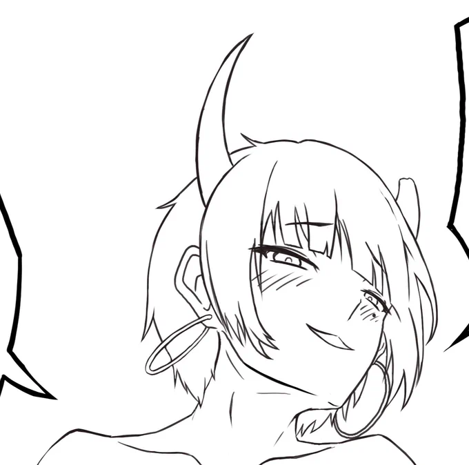 勝てないニヤを描いてる