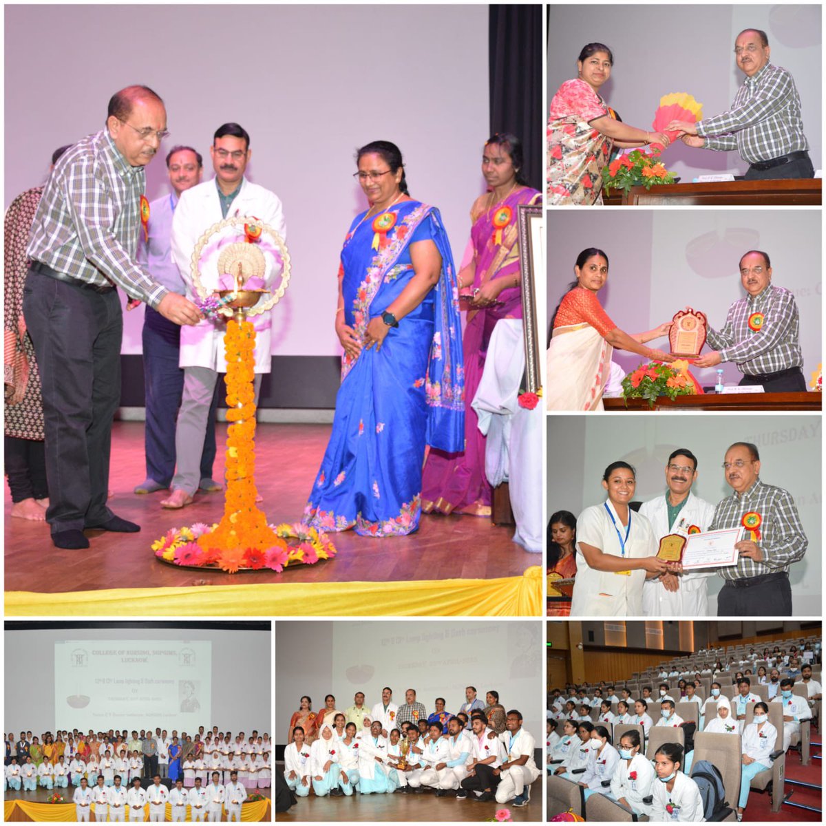 The Lamp Lighting and Oath taking Ceremony of 12th & 13th batch of B.Sc. Nursing students of Nursing College was celebrated with utmost zeal & enthusiasm.