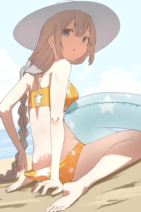 あかりちゃんと浮輪 