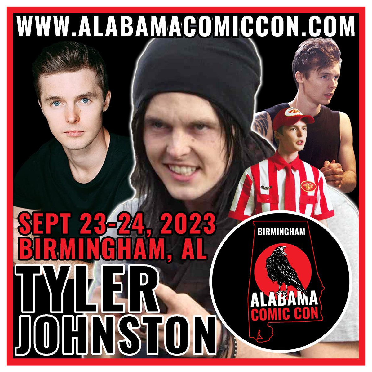 DMJConsult23's tweet photo. I'm delighted to announce that @tylerjbjohnston will be at @ALComicCon 23-24 September 2023 in #Birmingham, #Alabama, #USA.
Further info here:
https://t.co/qReKySuyDM
#TylerJohnston
#Supernatural #Letterkenny #TheKilling #ShutEye #GrandStar #LessThanKind https://t.co/4Dgccl0pk0