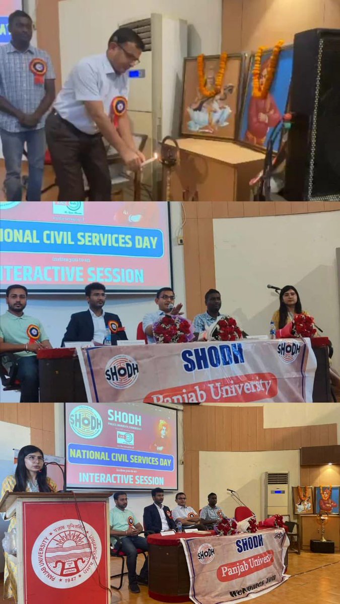 @SHODH4Chd organised an interactive seminar at Punjab university with Dr Mani Ram Sharma #IAS on the occasion of #NationalCivilServiceDay 21st April,2023. 

Students participated with great enthusiasm and asked a wide range of questions during the interactive session.