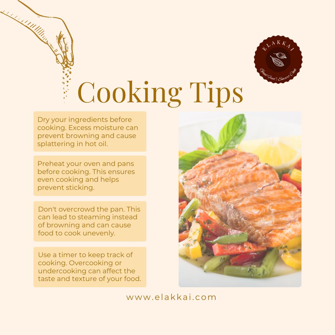 Cooking doesn't have to be complicated. Our quick and easy tips will make meal prep a breeze! 

#quicktips #easymeals #cookinghacks #hacks #tips #facts #tipsfortheday #recipes #newventure #indianfood #italianfood #vegan #food #elakkai #love #foodpeople #follow #healthylifestyle