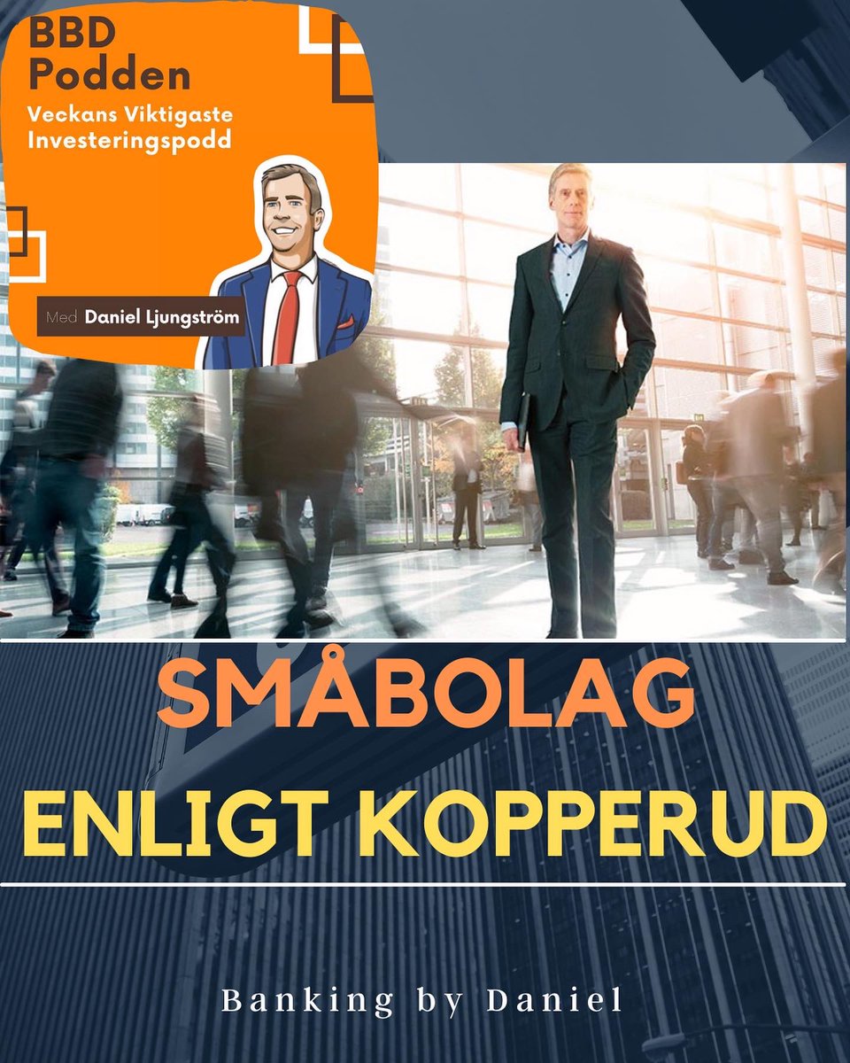 Veckans avsnitt av podden:

Småbolag med Kopperud. 

Stefan har förvaltat Öhman Småbolagsfond i cirka 25 år. Det ger erfarenhet. Lyssna in och hör Stefan beskriva hur han jobbar nu.

På det pratar vi naturligtvis både börs och barnspar.

open.spotify.com/episode/7G2pdz…