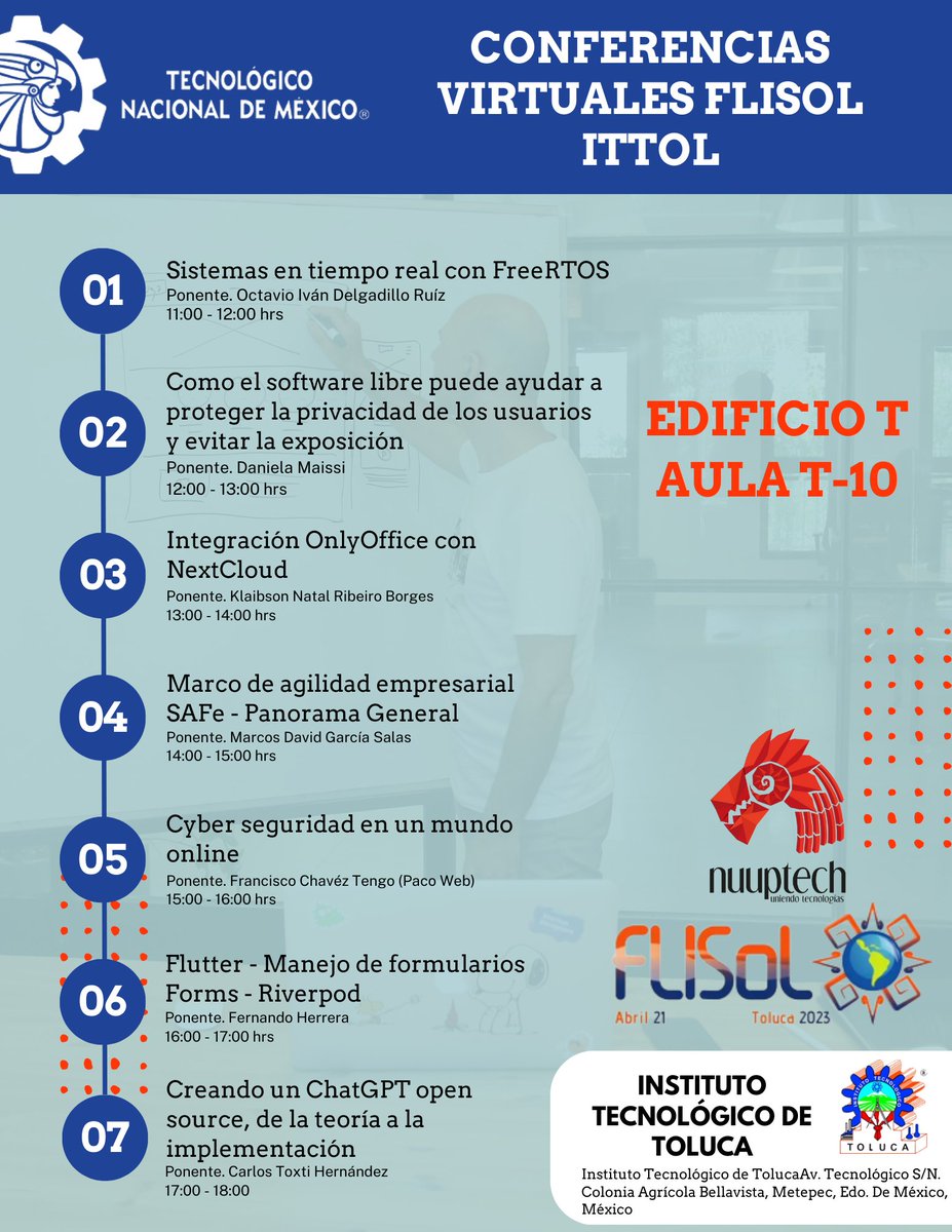 FlisolIttoluca's tweet photo. Finalmente el link para nuestras conferencias el día de hoy ✨💙

@Fernando_Her85 @blindma1den @Pacoweb_oficial @eriT1000

https://t.co/Yb0kJwPrC1 https://t.co/E3ZBisPJk7