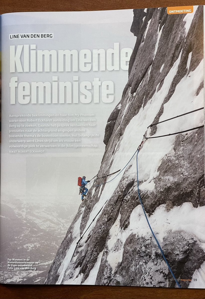 Mooi artikel over onze klimmende dochter Line! Overigens sowieso pracht blad om te lezen! #bergenmagazine #trotseouders
