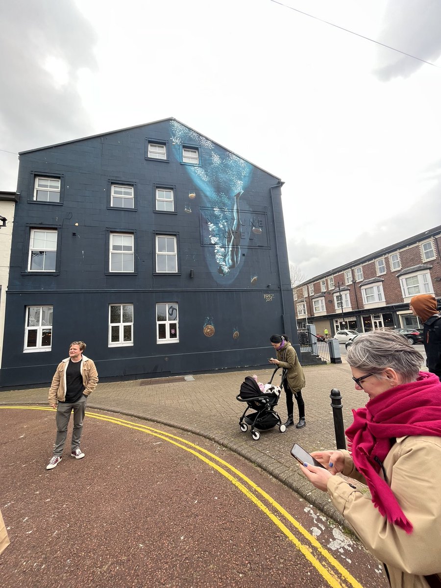 BeeKemiA's tweet photo. And finally a tour of New Brighton where one guy has saved the high street with a mixture of mixed use repurposed shops and murals to brighten up the area and retain its history. Thanks @platformplaces for a wonderful time! https://t.co/hweXdAS9HK