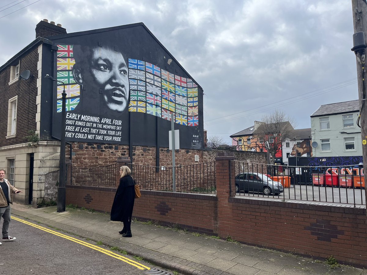 BeeKemiA's tweet photo. And finally a tour of New Brighton where one guy has saved the high street with a mixture of mixed use repurposed shops and murals to brighten up the area and retain its history. Thanks @platformplaces for a wonderful time! https://t.co/hweXdAS9HK