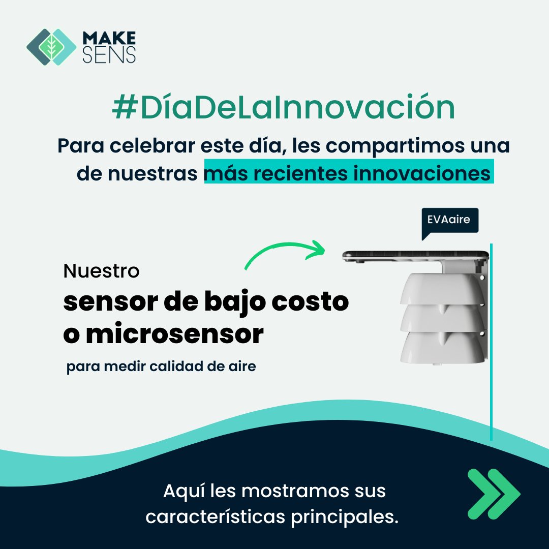 MakeSens_co's tweet photo. 💡En el #DíadelaInnovación, recordamos que pensar fuera de lo convencional es clave para soluciones innovadoras. @MakeSens_co , simplificamos la tecnología de monitoreo ambiental para incentivar decisiones sustentables. #wcd2023 #WorldCreativityDay #climateacction https://t.co/7o4AdAtu7H