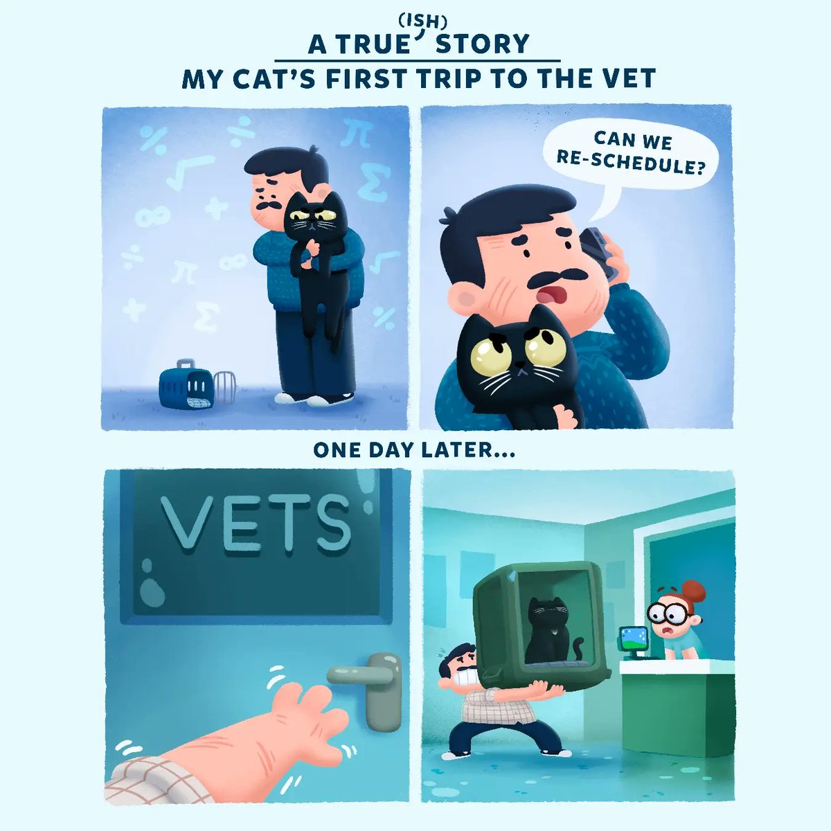 ClothCatStudio's tweet photo. We're thrilled to announce the return of our studio's #ArtChallenge! Our team are excited to share their incredible creations with you, starting with the theme "Cloth Pets". Look on Instagram for more info about the artists!
#ClothCat #ClothPets #comic #vetvisit #furryfriends https://t.co/hG4QkhqMPJ