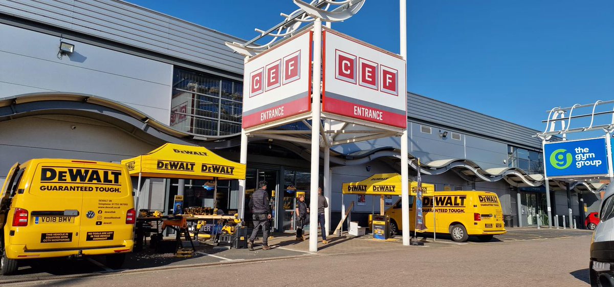 cefonline's tweet image. Who doesn't love a trade day?! It was great to see so many of our customers getting to grips with @DEWALTtough power tools, including the all-new Powerstack, at selected CEF branches. Thank you to everyone who came along. #Dewalt #TradeDay #Powerstack