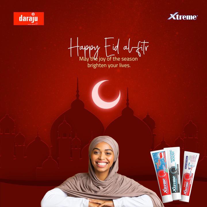 XtremeTPNigeria's tweet photo. And when you’re done eating all the yummy meals today, don’t forget to go Xtreme!😁😁

Happy Eid al-fitr!🕌🕌

#Xtremetoothpaste #GoXtreme #OralCare #Eidalfitr #Salah https://t.co/Ej5J6Kpr99