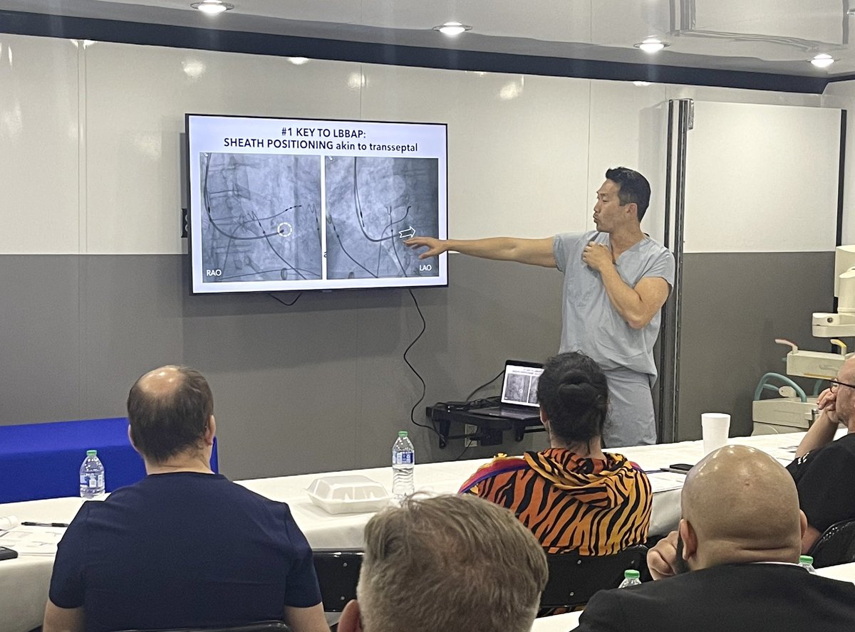 DrRoderickTung's tweet photo. My first trailer talk! Fun night with @MDT_Cardiac with hands on mobile sim lab for LBBAP discussion and training. Coming to a city near you! https://t.co/TtEtea7CAx