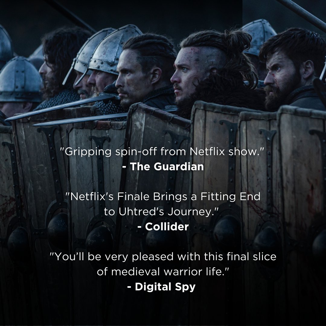 LoveThisTV's tweet image. Seven Kings Must Die is now streaming on @Netflix ⚔️

The feature film is an epic conclusion to @TheLastKingdom, a show with five seasons that “get more gripping the more you surrender to it” The Guardian

Draw your swords and get ready to battle the binge-watch.

#LoveThisTV