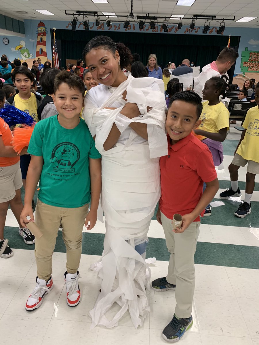 Mrs_Eble's tweet photo. Our @hceotters Mini-Lighthouse did an amazing job putting on our second State Testing Pep Rally! Shout out to 3rd grade and @MissHayesHCE for winning the toilet paper mummy game! Also shout out to @IvetteFkinder for being a great Co-facilitator. https://t.co/1vNClw223W